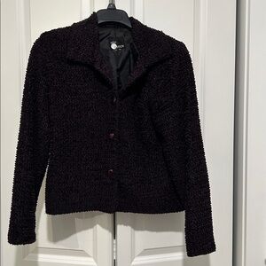 Dark Purple Boucle’ Jacket Handsomely Tailored Sized for Medium wearer. Retro